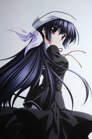 Woman long black hair hat - a hat free wallpaper for mobile