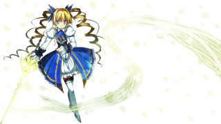 Anime character sword dress white - a blue tail free wallpaper