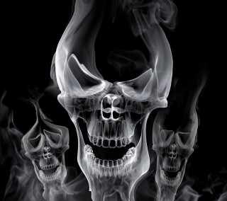 Skull burning cigarette black background - anne stokes free wallpaper for tablet
