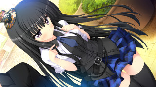 Girl blowing wind alice prin - a girl in a school uniform free wallpaper for desktop