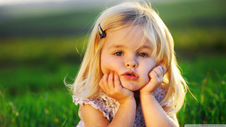 Little girl grass hands face 2 - free other wallpaper for desktop