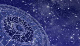 Blue astro wheel zodiac signs - the sky behind free wallpaper