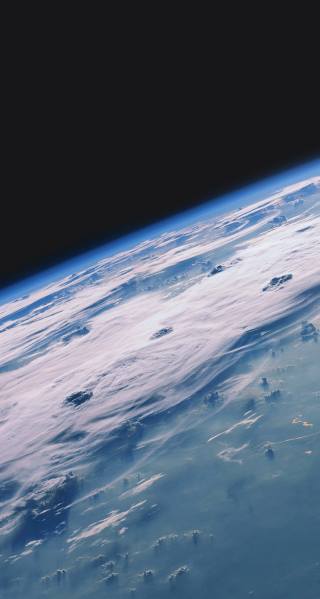 Earth view from space clouds - space shuttle free wallpaper