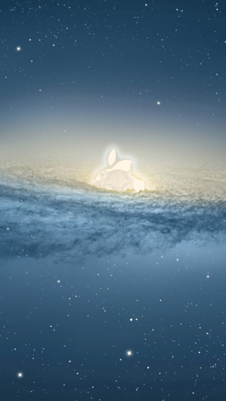 Galaxy apple logo stars background 2 - eden box free wallpaper for mobile