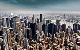 City tall buildings river dark - david wojnarowicz free wallpaper