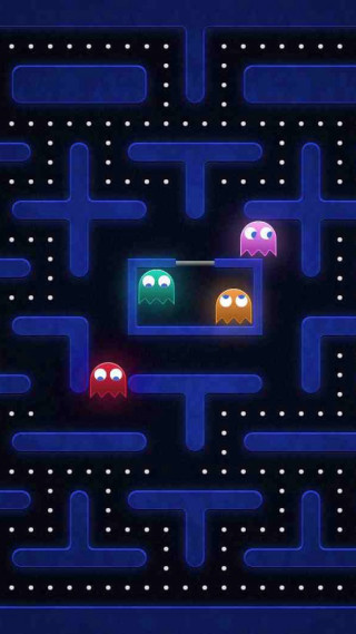Pacman maze game pacman - free gaming wallpaper for mobile
