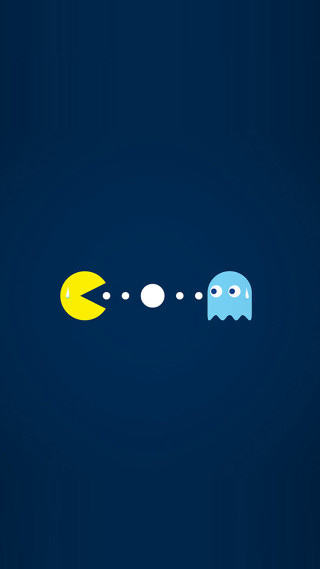 Pacman pixel art night sky - 2 d game art free wallpaper for mobile