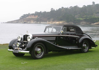 Classic car grassy field water - albert aublet free wallpaper