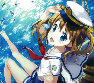 Girl sailor floating anime water - kyoto animation free wallpaper for tablet