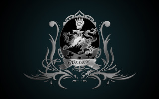 Black white crest crown banner - crest free wallpaper