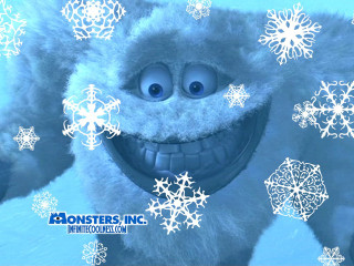 Snow monster smiling snowflakes surrounding - brian snøddy free wallpaper for desktop