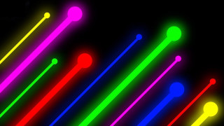 Black background neon spoons rainbow - a neon free wallpaper