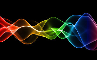 Colorful wave light black background 3 - a colorful wave of light free wallpaper