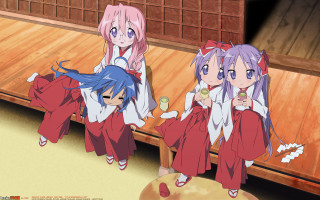 Anime girls wooden floor bench - a wooden floor in front free wallpaper