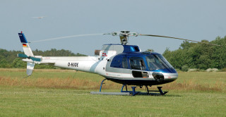 Helicopter parked grass field trees - a helicopter free wallpaper for desktop