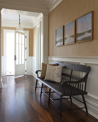 Bench hallway wooden floor painting - a door free wallpaper for mobile