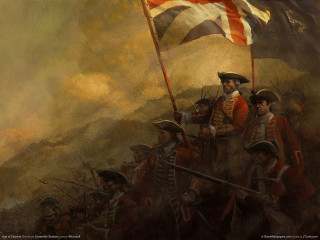 Men uniform holding flag hill - uniform holding free wallpaper