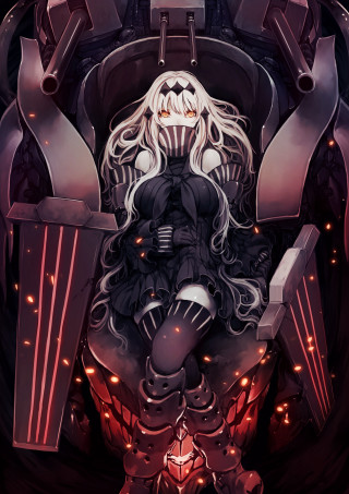 Creepy woman sitting chair hair - mecha free wallpaper for mobile