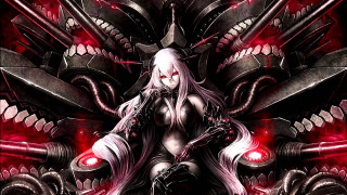 Woman sitting metal object red - her knee free wallpaper for desktop