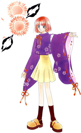 Girl purple kimono sun ribbon - a pink flower free wallpaper for mobile