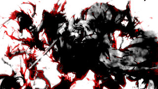 Black white demon blood splatters - bloody free wallpaper