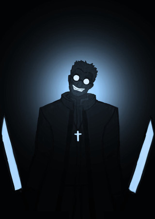 Creepy man cross knife dark - creepy free wallpaper for mobile