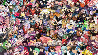 Anime characters group picture caption - a caption free wallpaper for desktop