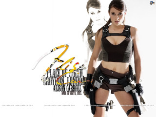 Woman black top gun white - alison geissler free wallpaper