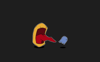 Cartoon character knife mouth blue - a blue object free wallpaper