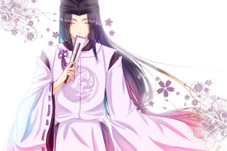 Woman white dress microphone flower - emperor huizong of song free wallpaper