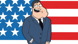 Cartoon man suit usa flag - a mustache free wallpaper