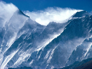 Mountain range clouds snow daytime - an zhengwen free wallpaper