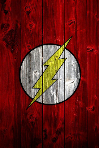 Wooden flash lightning red torii - a flash logo free wallpaper