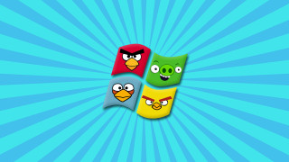 Angry birds blue background sunburst - angry bird free wallpaper