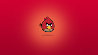 Red angry bird yellow beak - ding guanpeng free wallpaper