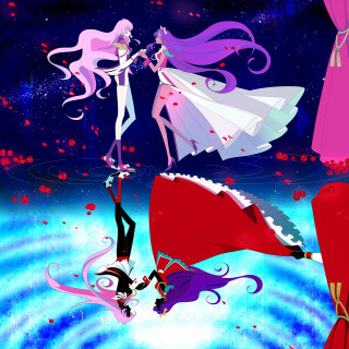 Anime couple dancing stage red - a red umbrella free wallpaper for tablet
