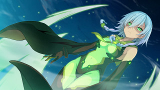 Woman green outfit flying cape - a black cape free wallpaper