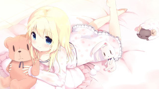 Girl teddy bear anime blush - a teddy bear free wallpaper