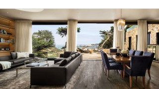 Living room ocean view couch 3 - art and crafts movement free wallpaper