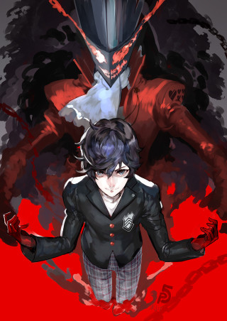 Man suit red background demonic - demonic free wallpaper for mobile