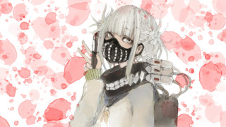 Masked person holding phone bag - a mask free wallpaper