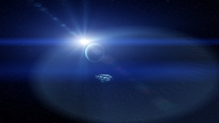 Space bright sun small object - a bright sun free wallpaper