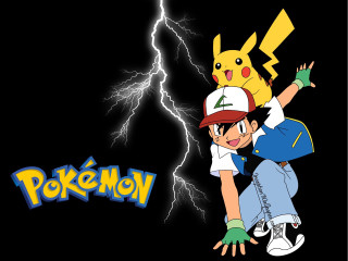 Man holding pikachu lightning black - a lightning bolt free wallpaper