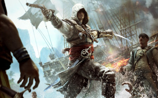 Pirate men boat water sword - a group of men free wallpaper for desktop