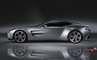Silver sports car black white 4 - a reflection of the car free wallpaper