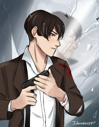 Man suit cellphone blood chest - a man in a suit holding free wallpaper