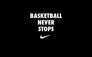 Black background white nike basketball - constant free wallpaper for desktop