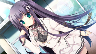 Girl portrait blackhair whitejacket greeneyes - a handbag free wallpaper