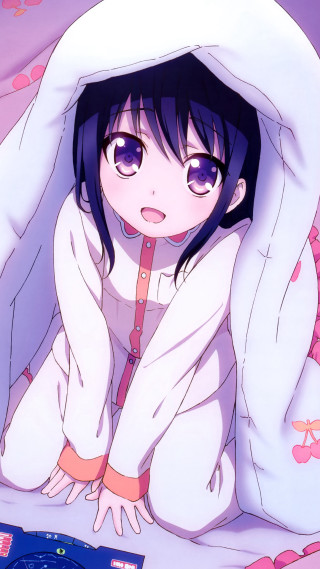 Girl white outfit bed laptop - a bed free wallpaper for mobile