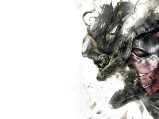 Man mask dragon face air - his hands in his pockets free wallpaper for desktop